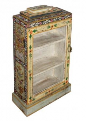 Image of Neral Hand Painted Bedside Cabinet with 2 Shelves