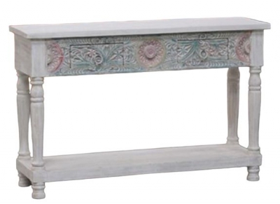 Product photograph of Rewa Hand Painted Carved Console Table from Choice Furniture Superstore