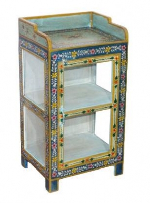Image of Neral Hand Painted Bedside Cabinet with 1 Shelves