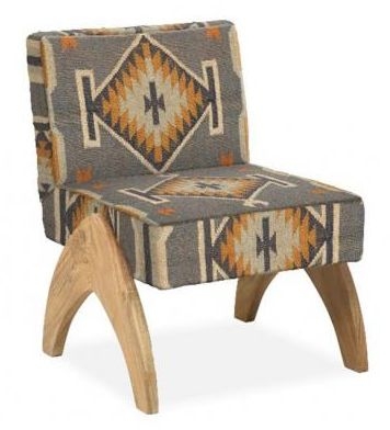 Product photograph of Dewas Kilim Grey Chair from Choice Furniture Superstore