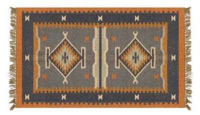 Product photograph of Dewas Kilim Grey Floor Rug - Medium from Choice Furniture Superstore