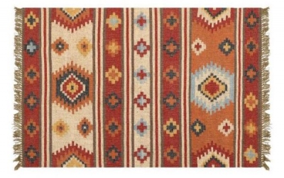 Product photograph of Dewas Kilim Red Floor Rug - Large from Choice Furniture Superstore