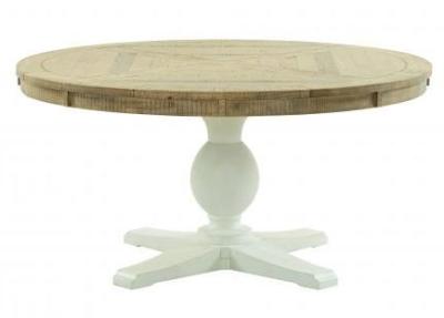 Product photograph of Gridley Loft Grey Wooden 4 Seater Round Pedestal Dining Table from Choice Furniture Superstore