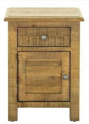 Product photograph of Gridley Loft Wooden 1 Drawer Bedside Cabinet from Choice Furniture Superstore