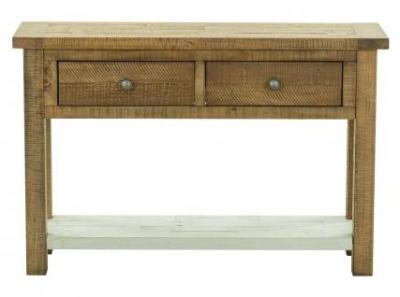 Product photograph of Gridley Loft Wooden 2 Drawer Console Table from Choice Furniture Superstore