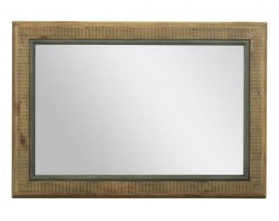 Product photograph of Gridley Loft Wooden Wall Mirror from Choice Furniture Superstore