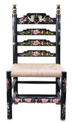 Product photograph of Set Of 2 Meerut Black Lyre Bird Design Wooden Dining Chair from Choice Furniture Superstore