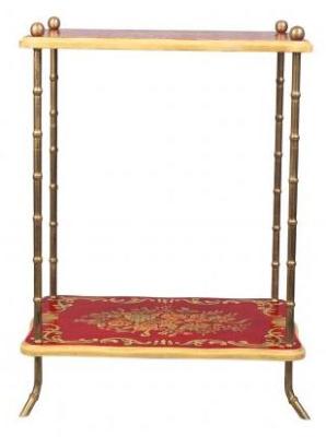 Product photograph of Meerut Red Floral Design Side Table from Choice Furniture Superstore