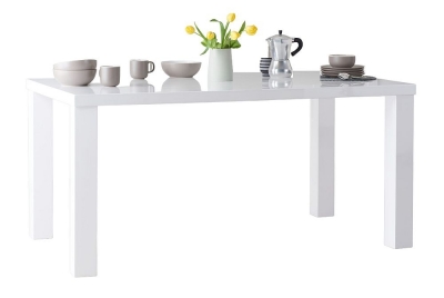 Product photograph of Sandra White High Gloss Medium Dining Table - Clearance Fs12120 from Choice Furniture Superstore