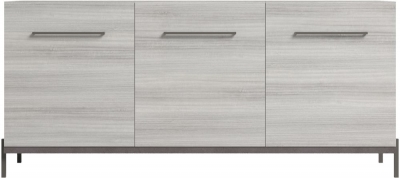 Product photograph of Status Mia Day Silver Grey 3 Door Buffet Large Sideboard 185cm With Handles from Choice Furniture Superstore