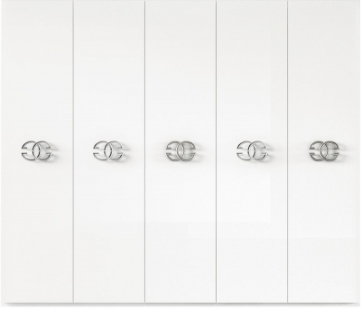 Product photograph of Status Dafne Night White Italian 5 Door Wardrobe from Choice Furniture Superstore