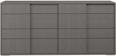 Product photograph of Status Futura Night Grey Sawmarked Oak Italian Double Dresser from Choice Furniture Superstore