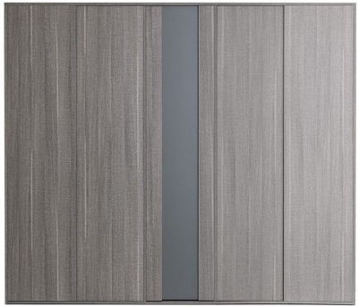 Product photograph of Status Futura Night Grey Sawmarked Oak Italian 4 Door Wardrobe from Choice Furniture Superstore