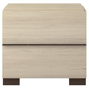 Product photograph of Status Perla Night White Larch Italian 2 Drawer Night Table from Choice Furniture Superstore