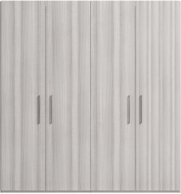 Product photograph of Status Mia Night Silver Grey Italian 4 Door Wardrobe from Choice Furniture Superstore