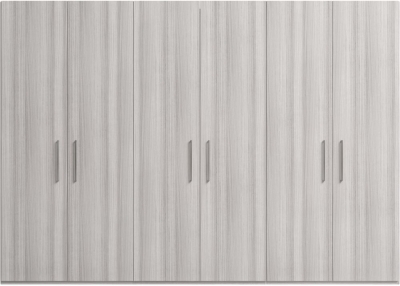 Product photograph of Status Mia Night Silver Grey Italian 6 Door Wardrobe from Choice Furniture Superstore