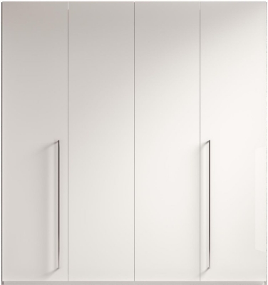 Product photograph of Status Treviso Night Grey Italian 4 Door Wardrobe from Choice Furniture Superstore