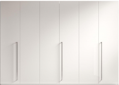 Product photograph of Status Treviso Night Grey Italian 6 Door Wardrobe from Choice Furniture Superstore