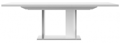 Status Lisa Day White High Gloss Italian Dining Table, Seats 6 Seater Diners Extending Rectangular Top