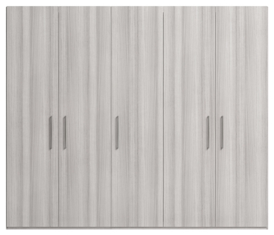 Product photograph of Status Mia Night Silver Grey Italian 5 Door Wardrobe from Choice Furniture Superstore