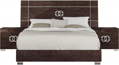 Product photograph of Status Prestige Night Umber Birch Italian Bed from Choice Furniture Superstore