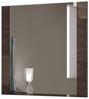 Product photograph of Status Prestige Night Umber Birch Italian Mirror from Choice Furniture Superstore