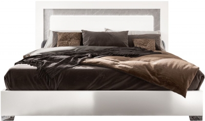 Product photograph of Status Mara Night White Bedroom Italian Bed from Choice Furniture Superstore