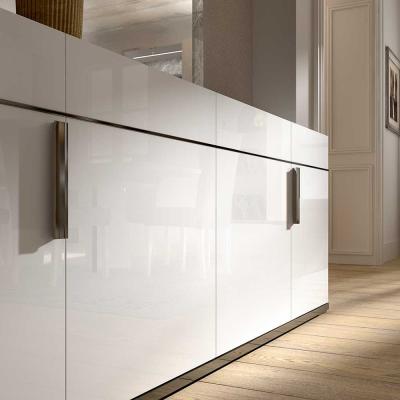 Modern Mara White 195cm Large Buffet 4 Door Sideboard With Metal Handle