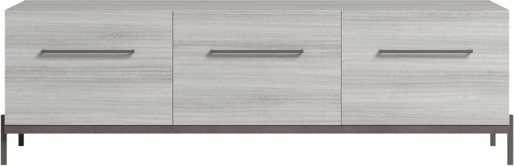 Status Mia Day Silver Grey  TV Unit, 185cm with Storage for Television Upto 72inch Plasma with Handles
