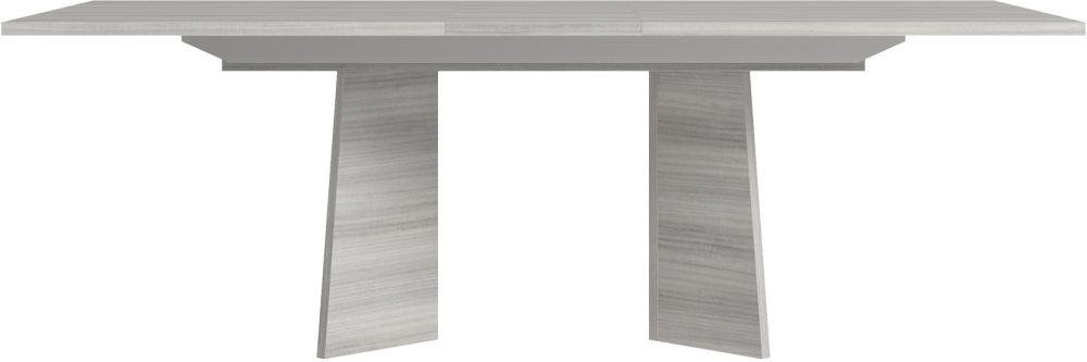 Status Mia Day Silver Grey Italian Dining Table, 180cm to 225cm Extending Rectangular Top