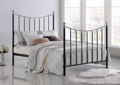 Product photograph of Time Living Vienna Black Metal Bed from Choice Furniture Superstore