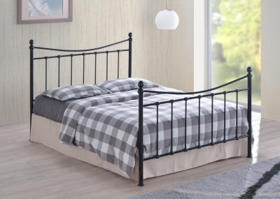 Product photograph of Time Living Alderley Black Metal Bed from Choice Furniture Superstore