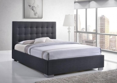 Product photograph of Nevada Grey Fabric Bed - Comes In 4ft 6in Double 5ft King Size Options from Choice Furniture Superstore