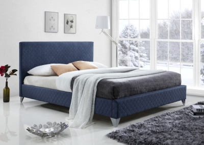 Image of Time Living Brooklyn Blue Fabric Bed