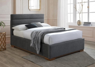 Product photograph of Mayfair Ottoman Dark Grey Fabric Bed - Comes In 4ft 6in Double 5ft King Size Options from Choice Furniture Superstore