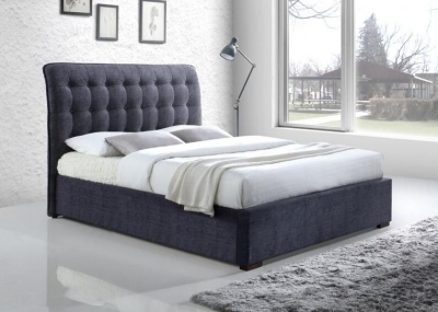 Product photograph of Hamilton Dark Grey Fabric Bed - Comes In 4ft 6in Double 5ft King And 6ft Queen Size Options from Choice Furniture Superstore