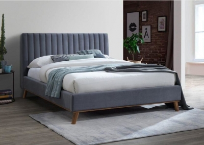 Product photograph of Albany Dark Grey Fabric Bed - Comes In 4ft 6in Double 5ft King Size Options from Choice Furniture Superstore
