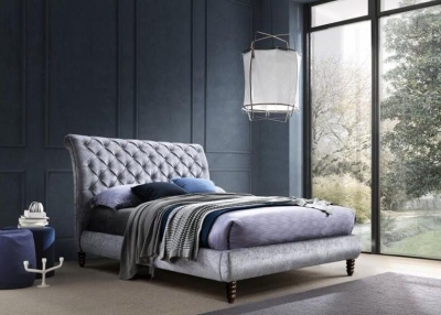 Venice Grey Fabric Bed - Comes in 4ft 6in Double & 5ft King Size Options