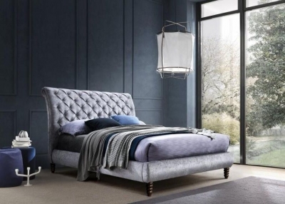 Venice Grey Fabric Bed Comes In 4ft 6in Double 5ft King Size Options