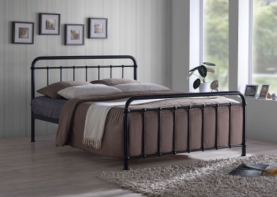 Product photograph of Time Living Miami Black Metal Bed from Choice Furniture Superstore
