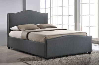Product photograph of Brunswick Grey Fabric Bed - Comes In 4ft 6in Double 5ft King Size Options from Choice Furniture Superstore