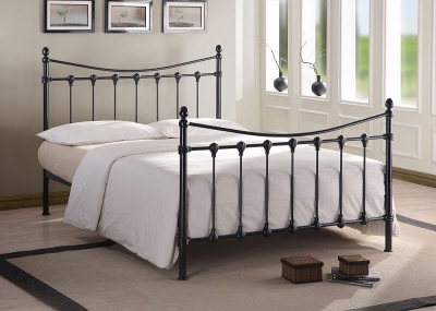 Product photograph of Time Living Florida Black Metal Bed from Choice Furniture Superstore