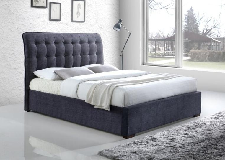 Hamilton Dark Grey Fabric Bed - Comes in 4ft 6in Double, 5ft King and 6ft Queen Size Options