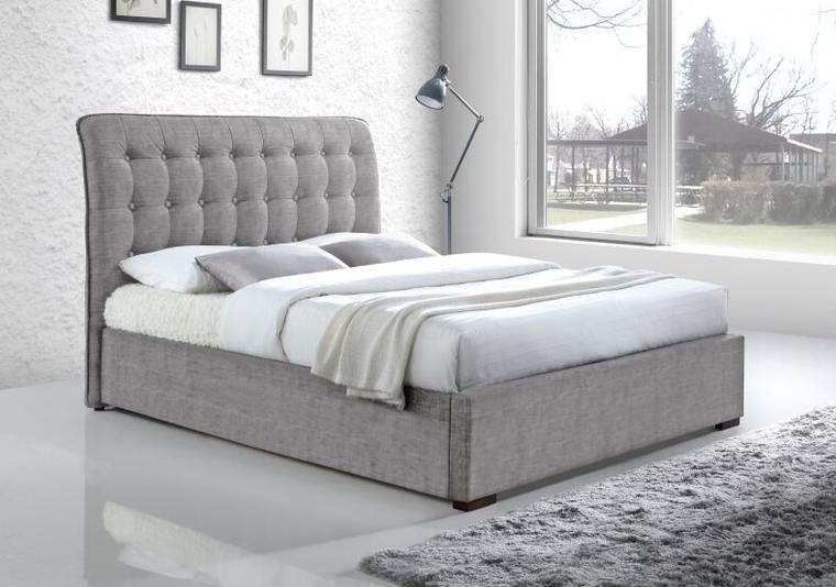 Hamilton Light Grey Fabric Bed - Comes in 4ft 6in Double, 5ft King and 6ft Queen Size Options