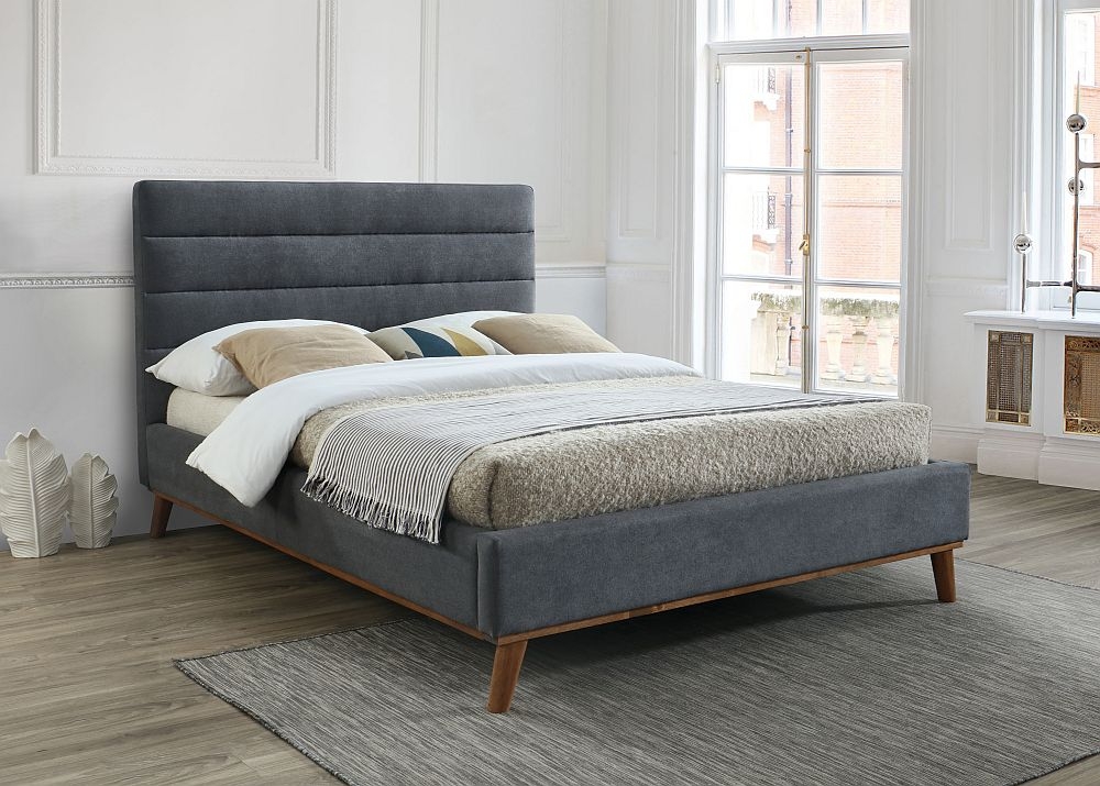 Mayfair Dark Grey Fabric Bed - Comes in 4ft 6in Double & 5ft King Size Options