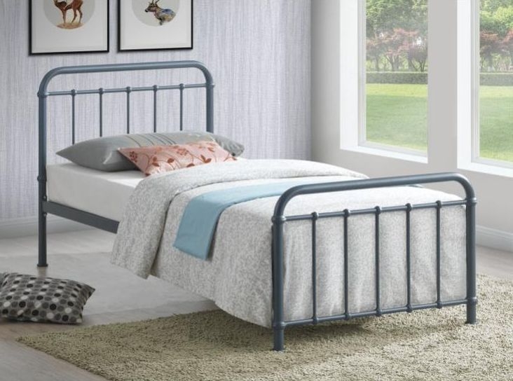 Time Living Miami Grey Metal Bed