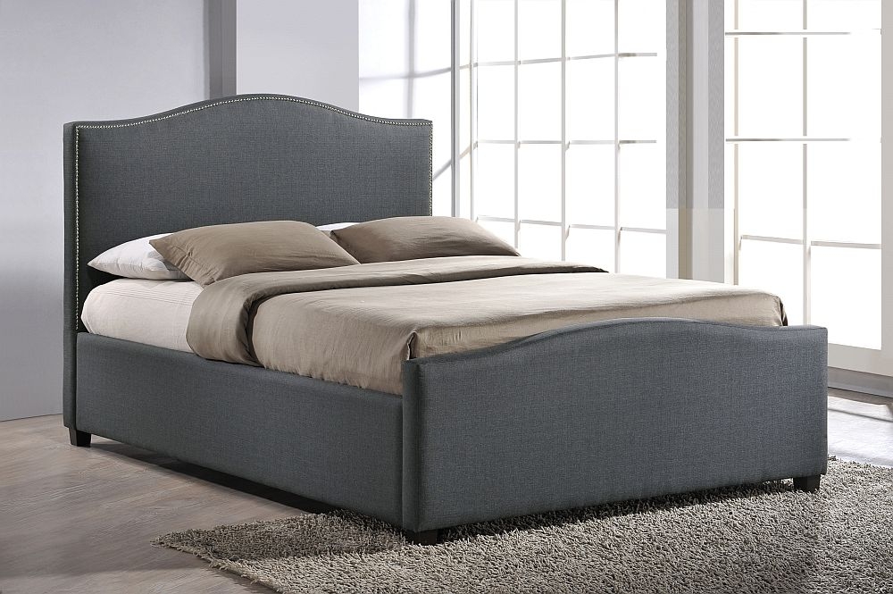 Brunswick Grey Fabric Bed - Comes in 4ft 6in Double & 5ft King Size Options