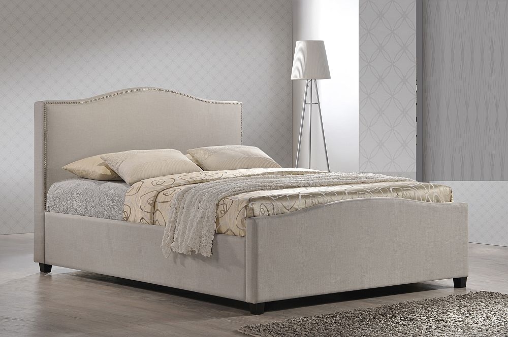 Brunswick Sand Fabric Bed - Comes in 4ft 6in Double & 5ft King Size Options