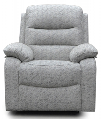 Product photograph of Como Grey Fabric Recliner Armchair from Choice Furniture Superstore