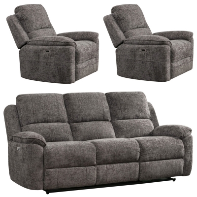 Product photograph of Danielle Ash Fabric 3 1 1 Recliner Sofa Set from Choice Furniture Superstore